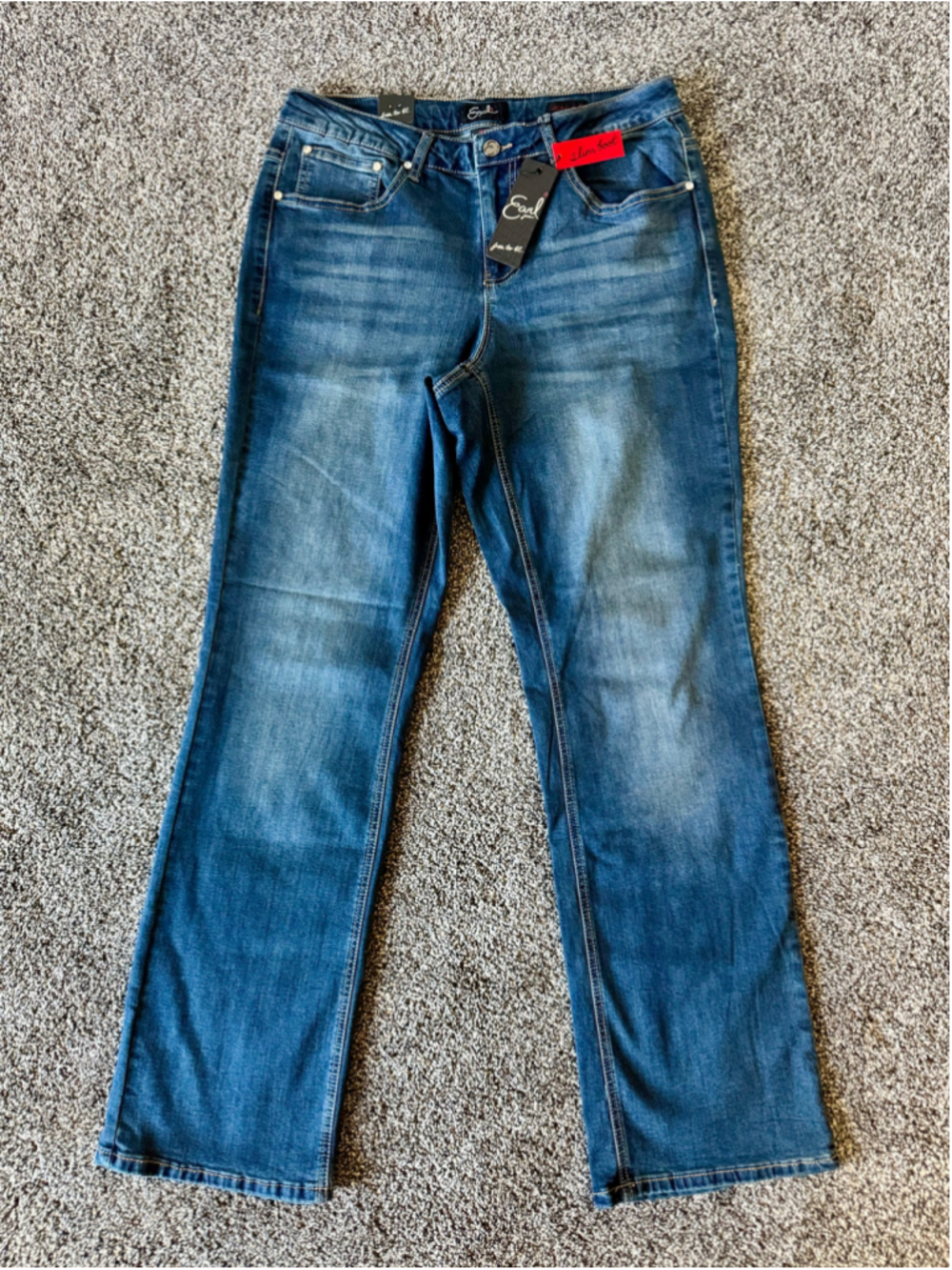 Women's Earl Jean Slim Boot Cut Jeans Size 16W Blue NWT